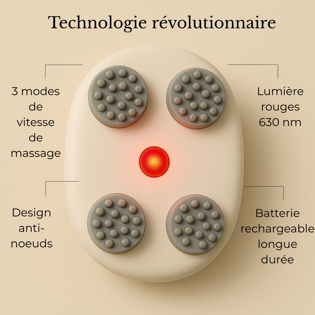 ScalpGold-Masseur du cuir chevelu à lumière rouge