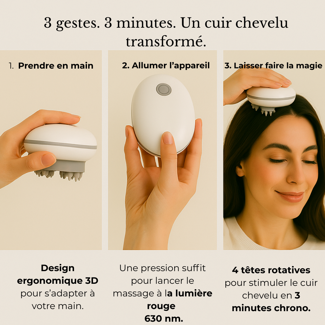 ScalpGold-Masseur du cuir chevelu à lumière rouge